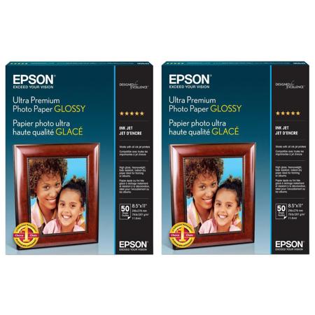 Epson Ultra Premium Photo Paper Glossy 8.5 x11 Size 50 Sheets