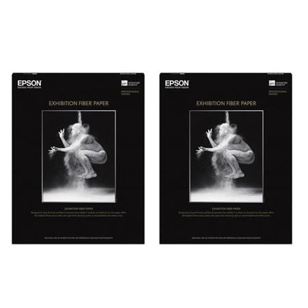 Epson 2 Pack Exhibition Glossy Fine Art Paper (8.5x11"), 25 Sheets