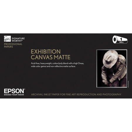 Epson S045256 Exhibition Canvas Matte 17in x 40ft Roll