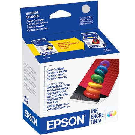 Epson Color Ink Cartridge for Many All-in-One & Stylus Color Inkjet Printers. S020089 / S020191