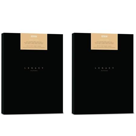 Epson 2 Pack Legacy Fibre Smooth Satin Photo Paper (8.5x11"), 25 Sheets