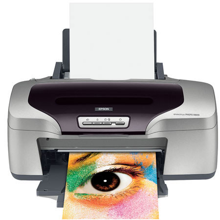 Epson Stylus Photo R800, 8 Color 8.5x14" Inkjet Color Printer, with USB 2.0 & Firewire Interface.