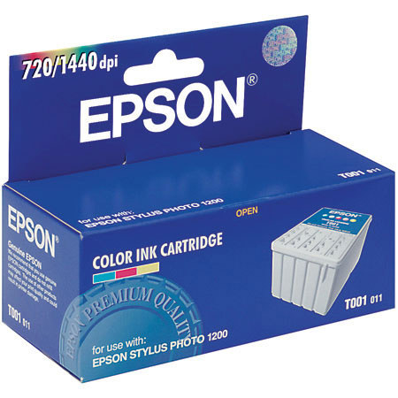 Epson T001011 Color Ink Cartridge, Stylus 1200 Printer