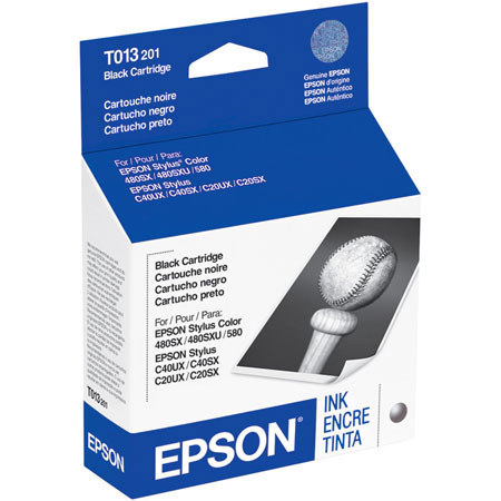 Epson T013201 Black Ink Cartridge f/Stylus C40UX,480SX