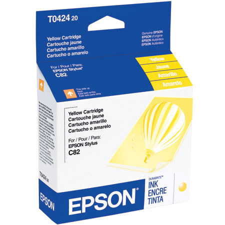 Epson T042420 Yellow Cartridge, Stylus C82 Series