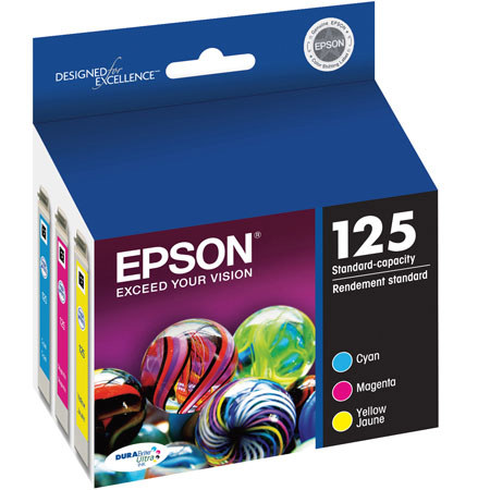 Epson T125120 Standard Cartridge Multipack for Stylus/WorkForce Printers, CMY