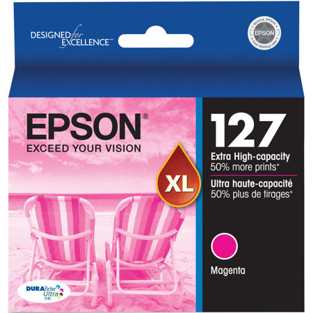 Epson T127320 127 Extra High-Capacity Cartridge, Stylus/WorkForce, Magenta