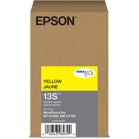 Epson DURABrite Pro T13S Standard Yellow Ink Cartridge for EP-C7000 and EM-C7100