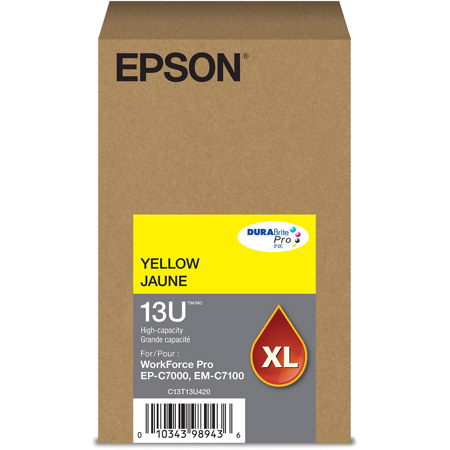 Epson DURABrite Pro T13U High-Capacity Yellow Ink Pack for EP-C7000 and EM-C7100
