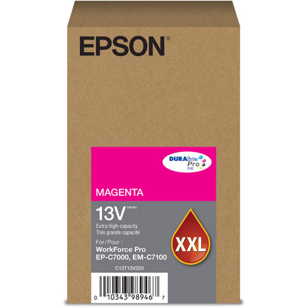 Epson DURABrite Pro T13V Extra High-Capacity Magenta Ink Pack for WorkForce Pro EP-C7000 and EM-C7100 Printer