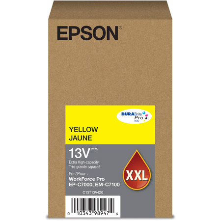 Epson DURABrite Pro T13V Extra High Yellow Ink Pack for EP-C7000/EM-C7100