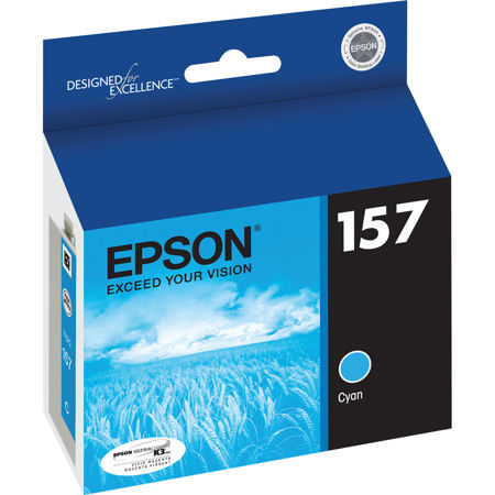 Epson T157220 157 Ink Cartridge for Stylus R3000 Inkjet Printer, Cyan