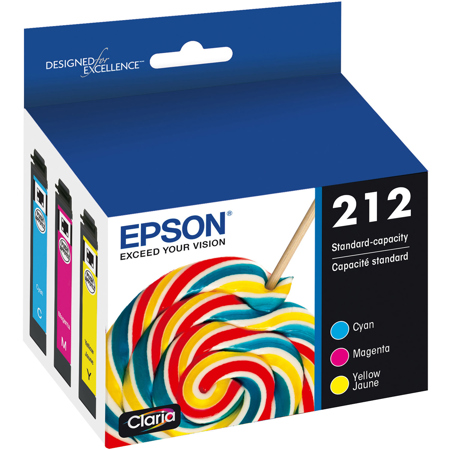 Epson Claria 212 Standard-Capacity Color Ink Cartridge Multi-Pack, CMY