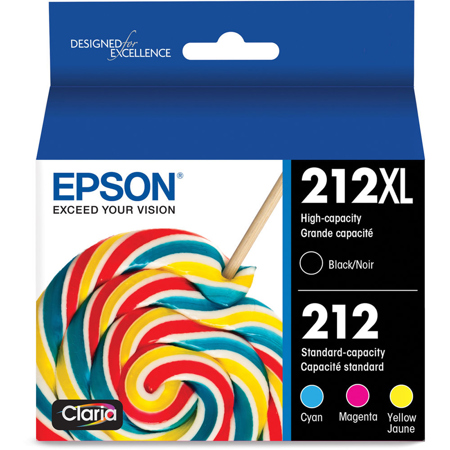 Epson Claria 212 Standard-Capacity Color & High-Capacity Black Ink Cartridge