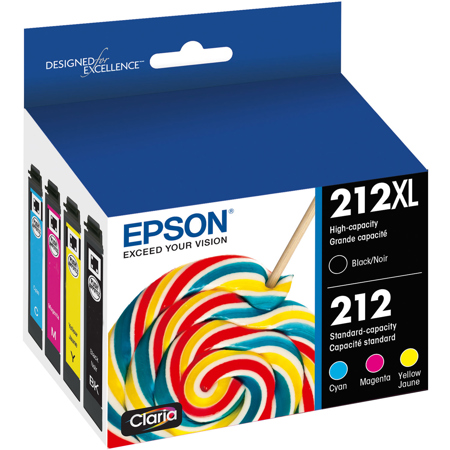 Epson Claria 212 Standard-Capacity Color & High-Capacity Black Ink Cartridge