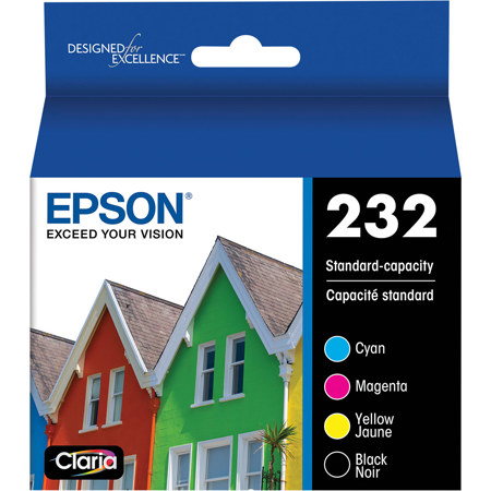 Epson Claria T232 Standard Capacity Black and Color Combo Ink Cartridges for Expression Home XP-4200, XP-4205, WorkForce WF-2930, WF-2950 Printer