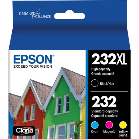Epson Claria T232XL High Black & T232 Standard Color Combo Ink Cartridges