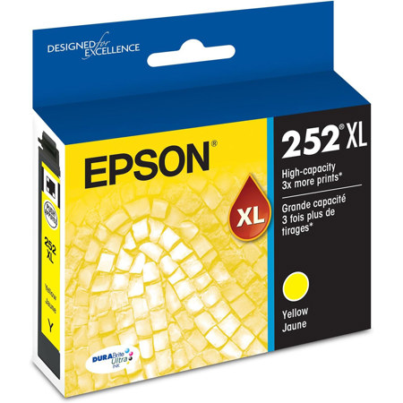 Epson DURABrite Ultra XL T252XL High Yellow Ink Cartridge for WorkForce Printer