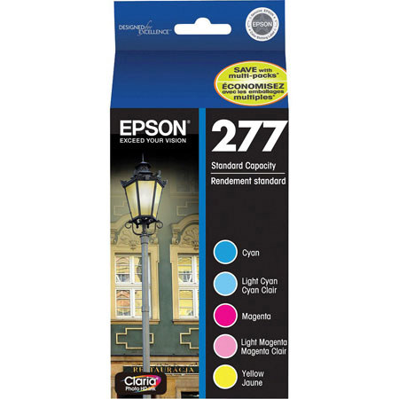 Epson 277 Claria Photo HD Color Multi Pack Ink Cartridge, 5 Colors