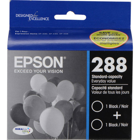 Epson T288120-D2 DURABrite Ultra Black Standard Capacity Ink Cartridge, 2 Pack