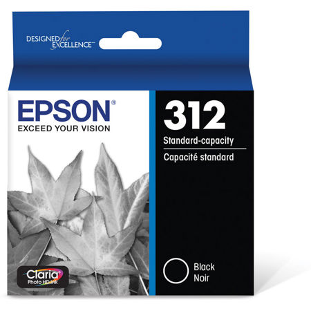Epson T312 Claria Standard Capacity Ink Cartridge for Inkjet Printer, Black