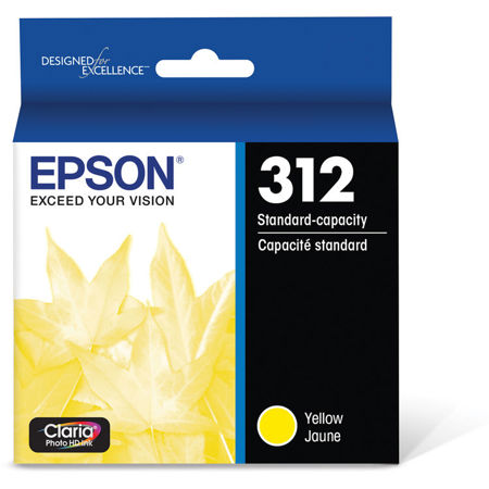 Epson T312 Claria Standard Capacity Ink Cartridge for Inkjet Printer, Yellow