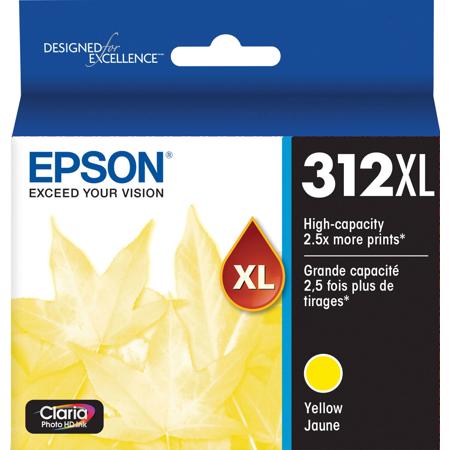 Epson T312XL Claria High Capacity Ink Cartridge for Inkjet Printer, Yellow