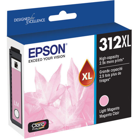 Epson T312XL Claria High Capacity Cartridge for Inkjet Printer, Light Magenta