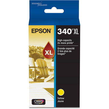Epson Claria Photo HD 340XL High-Capacity Yellow Ink Cartridge for XP8800