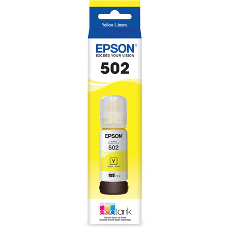 Epson T502 Dye Yellow Ink Bottle with Sensormatic