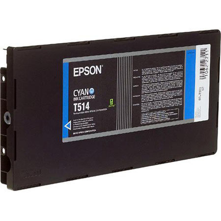 Epson T514011 Cyan Ink Cartridge f/10000, 10600