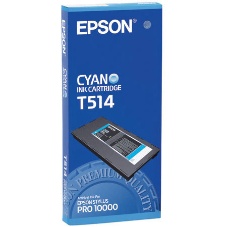 Epson Cyan Ink Cartridge for the Stylus Pro 10000 & 10600 Archival Inkjet Printers.