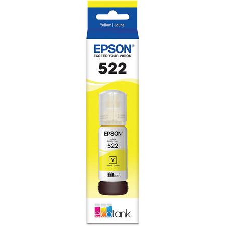 Epson T522 Ink Bottle for ET-2720, ET-4700 All-in-One Supertank Printers, Yellow
