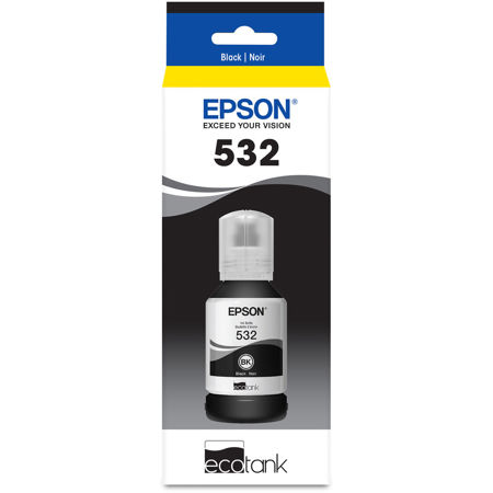 Epson T532 EcoTank Black Ink Bottle, 6000 Pages Yield