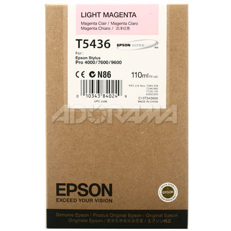 Epson T543600 110ML UltraChrome Cartridge Light Magenta