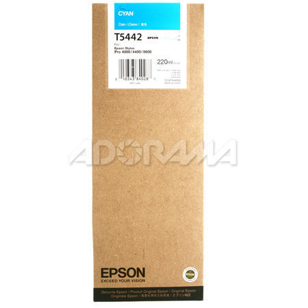 Epson T544200 220ML UltraChrome Cartridge, Cyan