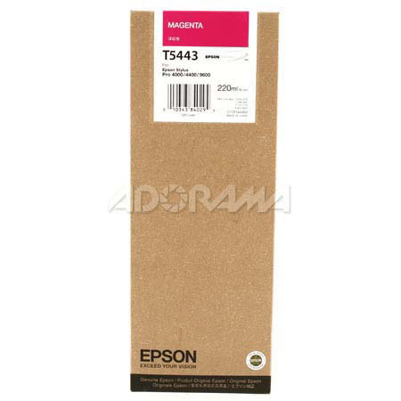 Epson T544300 220ML UltraChrome Cartridge, Magenta