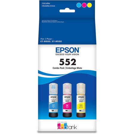 Epson Claria ET Premium T552 70ml CMY Color Ink Bottles Combo Pack