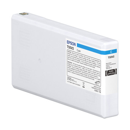 Epson UltraChrome PRO10 T55V 200ml Cyan Ink Cartridge for SureColor P5370
