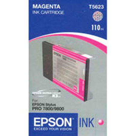 Epson Magenta UltraChrome K3 Ink Cartridge for the Stylus Pro 7800 and 9800 Inkjet Printers, 110ml.