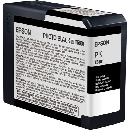 Epson T580100 80ml UltraChrome Cartridge, Photo Black