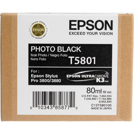 Epson Photo Black 80 ml UltraChrome K3 Ink Cartridge for Stylus Pro 3800 & Stylus Pro 3880