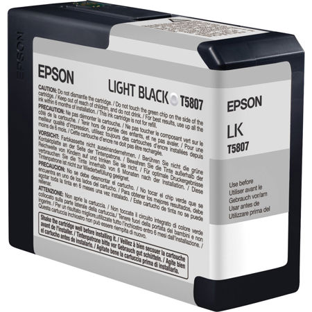 Epson T580700 80ml UltraChrome Cartridge, Light Black