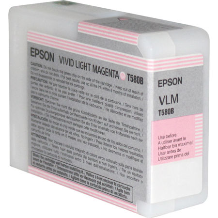 Epson UltraChrome K3 Vivid Light Magenta Ink Cartridge, 80ml