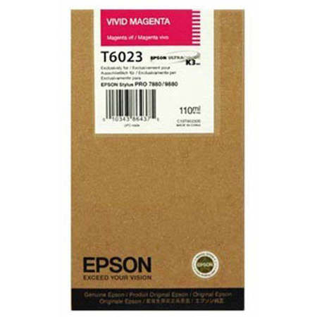 Epson T602300 110ml K3 Pigment Based Ink, Stylus Pro 7880, Vivid Magenta