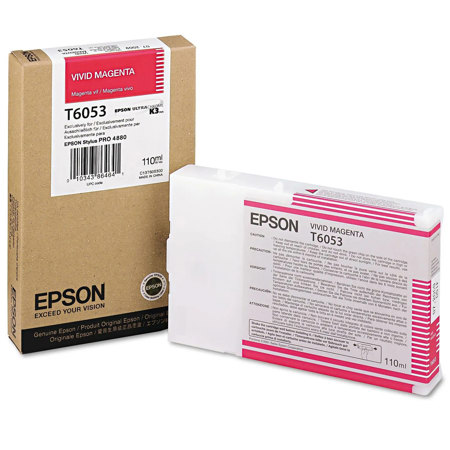 Epson T605300 UltraChrome 110ml Ink, for Stylus Pro 4800, Vivid Magenta