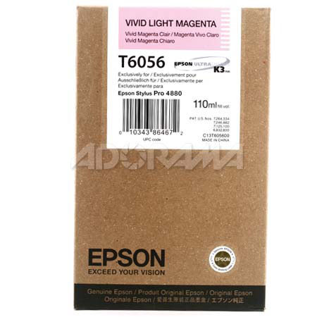 Epson T605600 UltraChrome 110ml Ink, for Stylus Pro 4800, Vivid Light Magenta