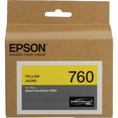Epson T760 Ultrachrome HD Ink Cartridge, Yellow