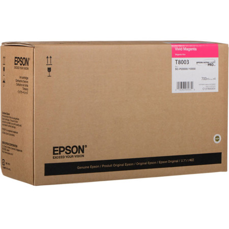 Epson T800 UltraChrome Pro Ink Cartridge, Magenta, 700 ml, 4 Pack