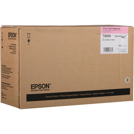 Epson T800 UltraChrome Pro Ink Cartridge, Vivid Light Magenta, 700 ml, 4 Pack